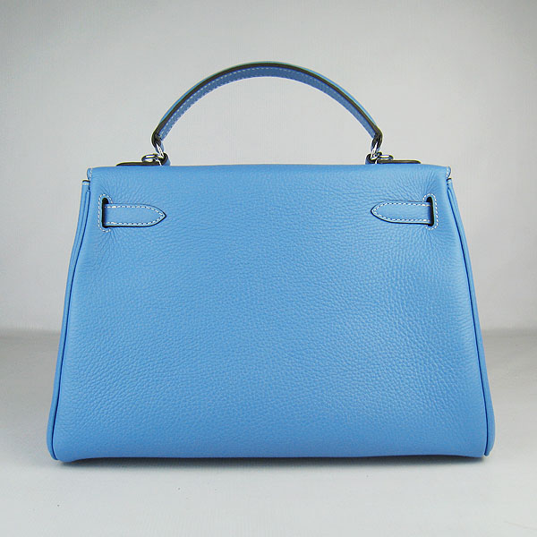 7A Replica Hermes Kelly 32cm Togo Leather Bag Light Blue 6108 - Click Image to Close